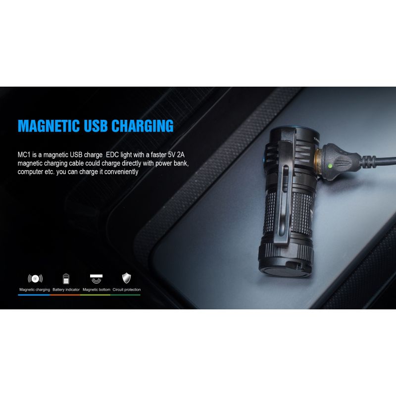 TrustFire MC1 Baton XP-L HI torcia LED 1000 lumen ultraleggera mini EDC con ricarica magnetica ideale per uso quotidiano e outdoor shopping ads portatile e compatta