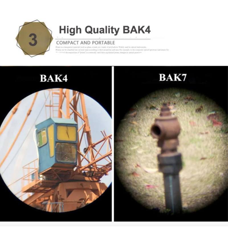 Binocolo 60x60 BAK4 potente e portatile per visione a lunga distanza tecnologia ottica avanzata e lenti completamente multistrato per birdwatching ed escursionisti