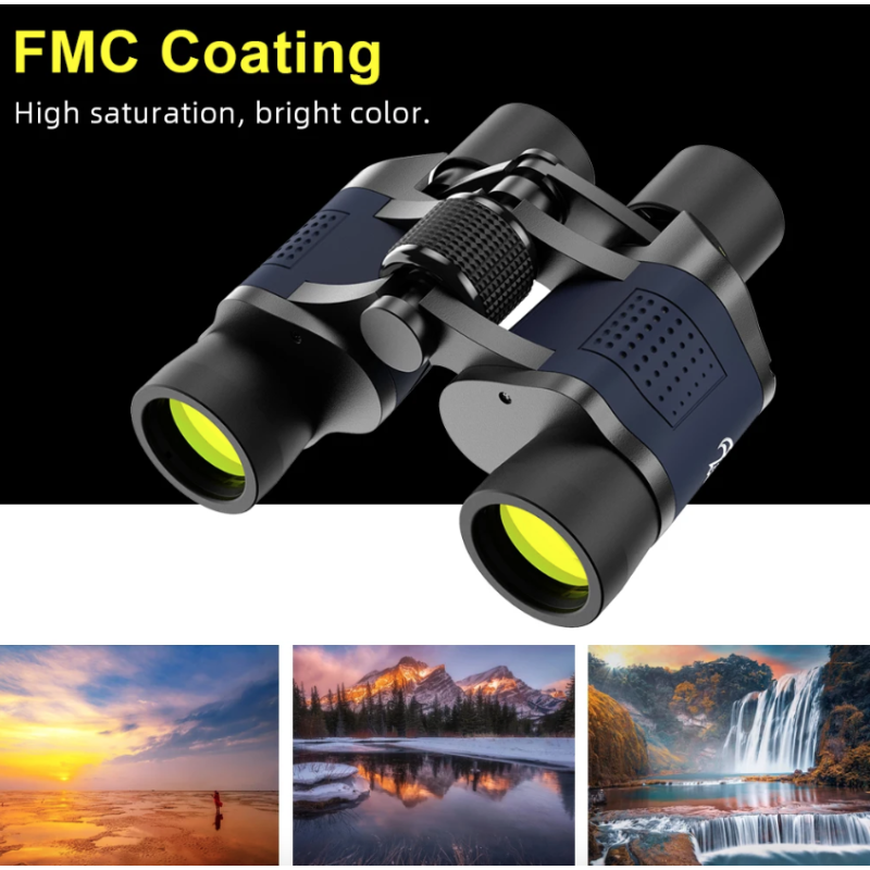 Binocolo 60x60 BAK4 potente e portatile per visione a lunga distanza tecnologia ottica avanzata e lenti completamente multistrato per birdwatching ed escursionisti