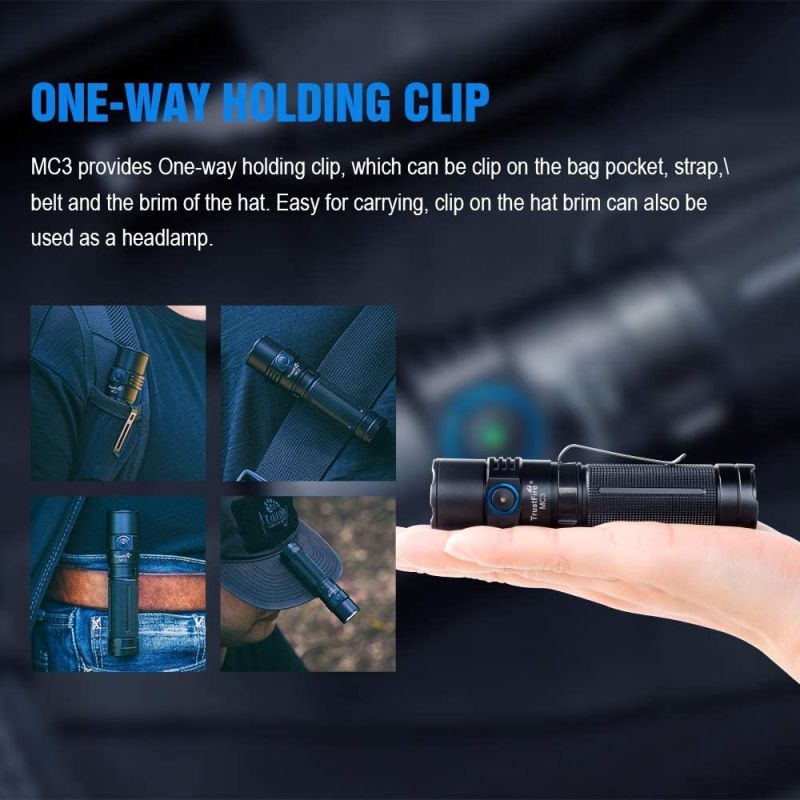 TrustFire MC3 XHP50 Torcia Elettrica LED 2500 Lumen Compatibile per Outdoor con Ricarica Magnetica USB Impermeabile IP68 Resistente e Potente per Emergenze e Avventure