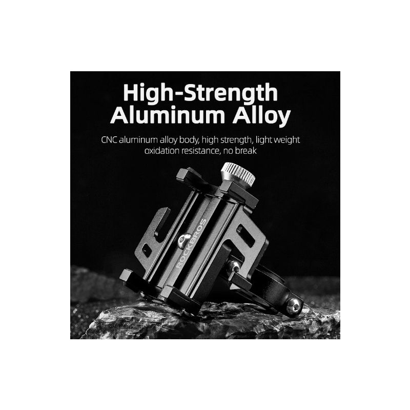 Scopri il ROCKBROS Supporto Telefono Moto Bicicletta Elettrica Design Innovativo Lega di Alluminio CNC con Cinque Artigli e Nastro Antiscivolo Sicuro Stabile Versatile Accessori Bici