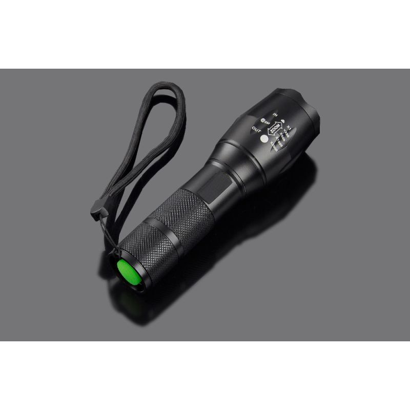 Torcia Ultrafire A100 1800 Lumen Zoomabile T6 Alta Luminosità LED Torcia Outdoor Multi-Modalità per Campeggio Torcia Resistente e Compatta in Alluminio Aeronautico torcia portatile