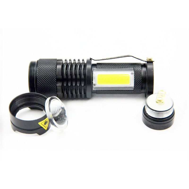 Torcia SK68 XML-Q5 Mini Torcia di Zoom UltraFire per Avventurieri Design Compatto 3 Modalità di Illuminazione Torcia Resistente Alluminio di Grado Aeronautico per Campeggio e Emergenze