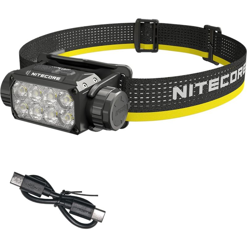 Scopri Nitecore HC75 lampada frontale 3000 Lumen ricaricabile USB-C zoom per lavoro industriale e campeggio notturno fasci bianco e rosso ideale per ogni avventura outdoor