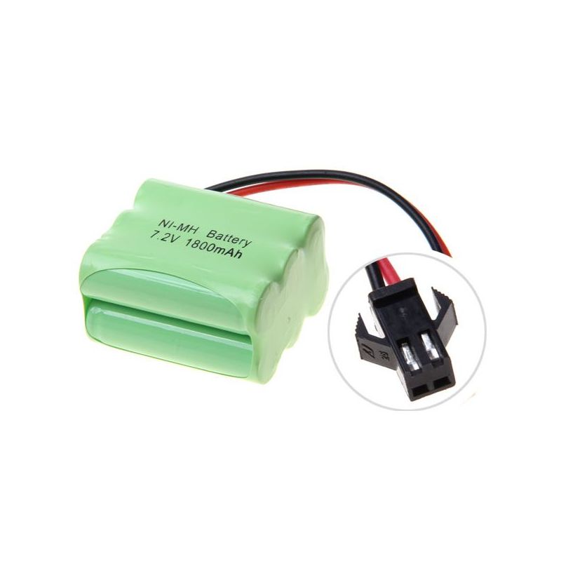 Batteria Ricaricabile Ni-MH AA 7.2V 1800mAh Alta Capacità SM Plug per Automobiline Giocattolo e Modellini Aerei Resistenza Temperatura alimentazione affidabile ecologica