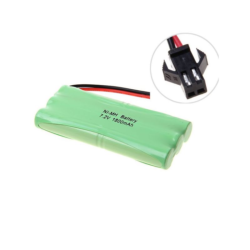 Batteria Ricaricabile Ni-MH SM Plug AA 7.2V 1800mAh ad Alta Capacità per Giocattoli e Modellini di Aerei Ecologica e Performante Lunga Durata per Hobby e Gadget Portatili