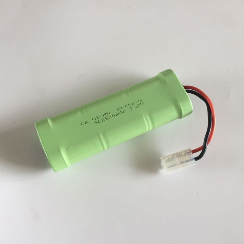 Batteria ricaricabile Ni-MH 7.2V SC 2500mAh ideale per veicoli telecomandati fonte di energia sostenibile ad alta capacità senza effetto memoria per elettronica domestica