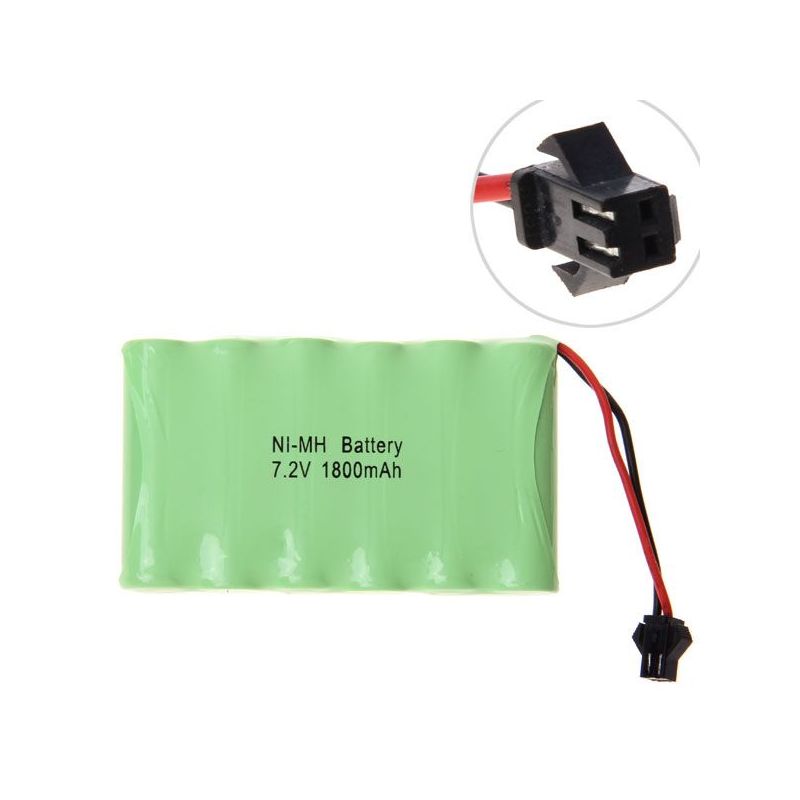 Batteria Ricaricabile Ni-MH 7.2V AA 1800mAh Soluzione Ecocompatibile Alta Capacità Lunga Durata per Auto Telecomandate Droni Elettronica Quotidiana Plug SM