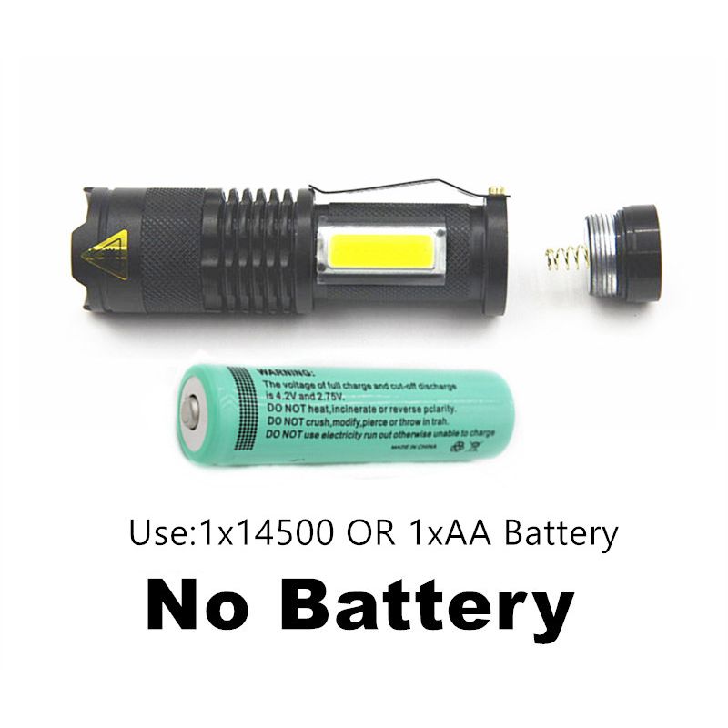 Torcia SK68 XML-Q5 Mini Torcia di Zoom UltraFire per Avventurieri Design Compatto 3 Modalità di Illuminazione Torcia Resistente Alluminio di Grado Aeronautico per Campeggio e Emergenze