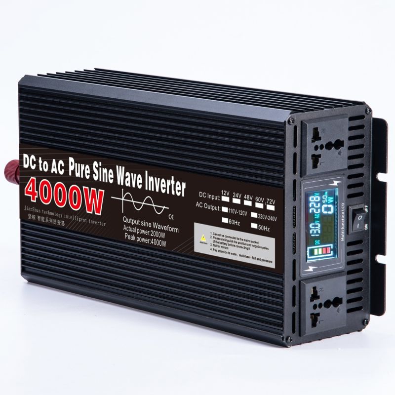 Scopri Inverter Pure Sine Wave 3000W a 8000W alta qualità AC per sistema energetico off-grid Compatibilità Tensione DC 12V 24V Ideale per camper apparecchiature sensibili design compatto