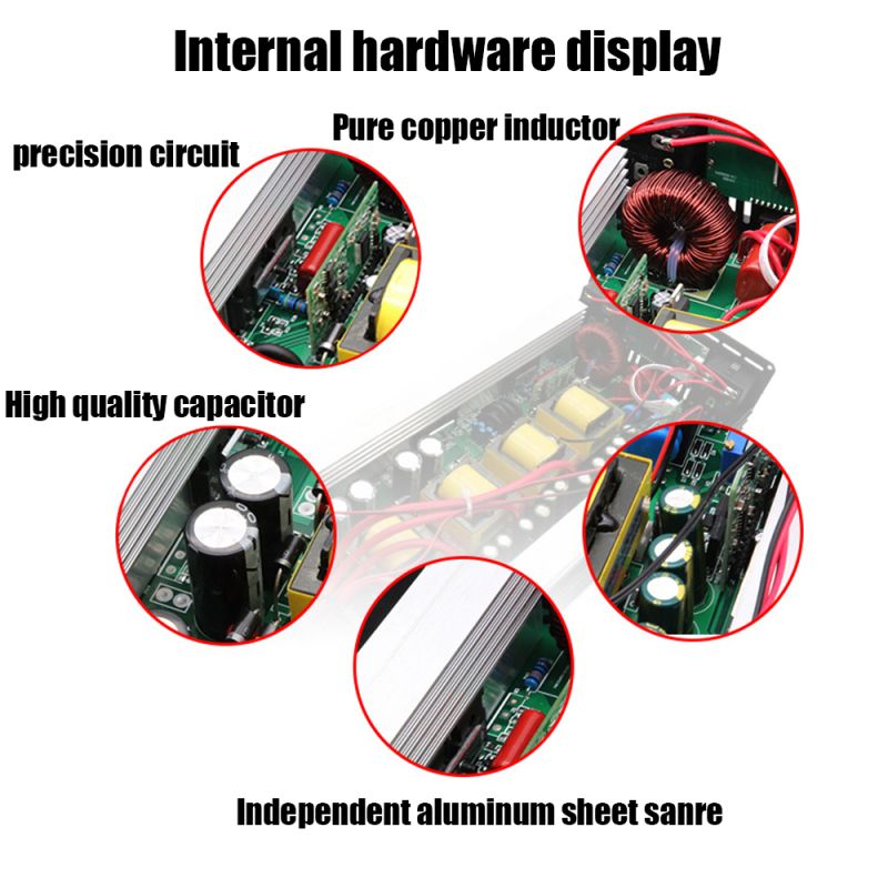 Scopri Inverter Pure Sine Wave 3000W a 8000W alta qualità AC per sistema energetico off-grid Compatibilità Tensione DC 12V 24V Ideale per camper apparecchiature sensibili design compatto