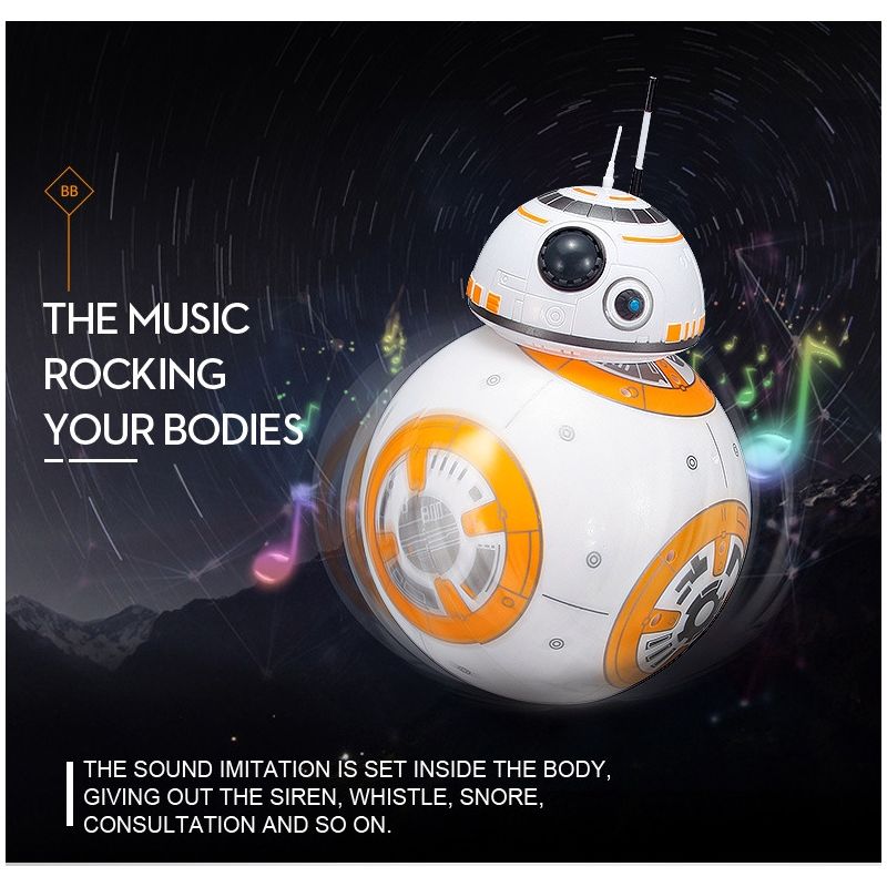 Scopri il giocattolo Star Wars BB-8 telecomandato robot interattivo con tecnologia 2.4G rotazione 360° sospensione magnetica regalo per bambini e collezionisti divertimento assicurato