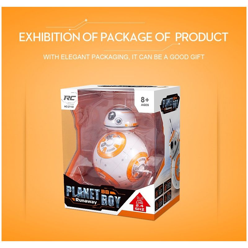 Scopri il giocattolo Star Wars BB-8 telecomandato robot interattivo con tecnologia 2.4G rotazione 360° sospensione magnetica regalo per bambini e collezionisti divertimento assicurato