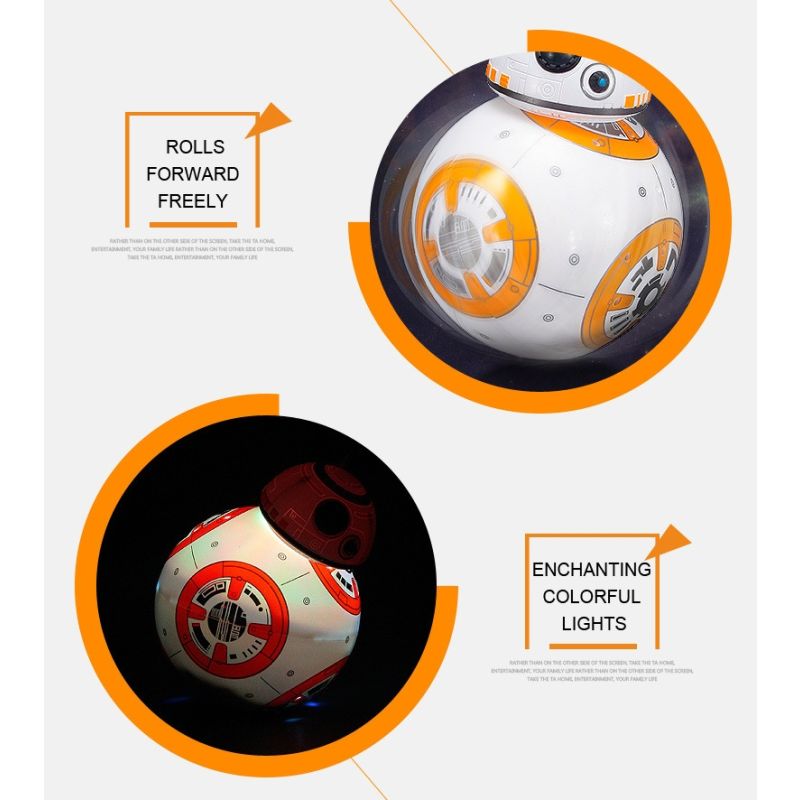 Scopri il giocattolo Star Wars BB-8 telecomandato robot interattivo con tecnologia 2.4G rotazione 360° sospensione magnetica regalo per bambini e collezionisti divertimento assicurato
