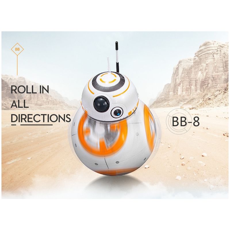 Scopri il giocattolo Star Wars BB-8 telecomandato robot interattivo con tecnologia 2.4G rotazione 360° sospensione magnetica regalo per bambini e collezionisti divertimento assicurato