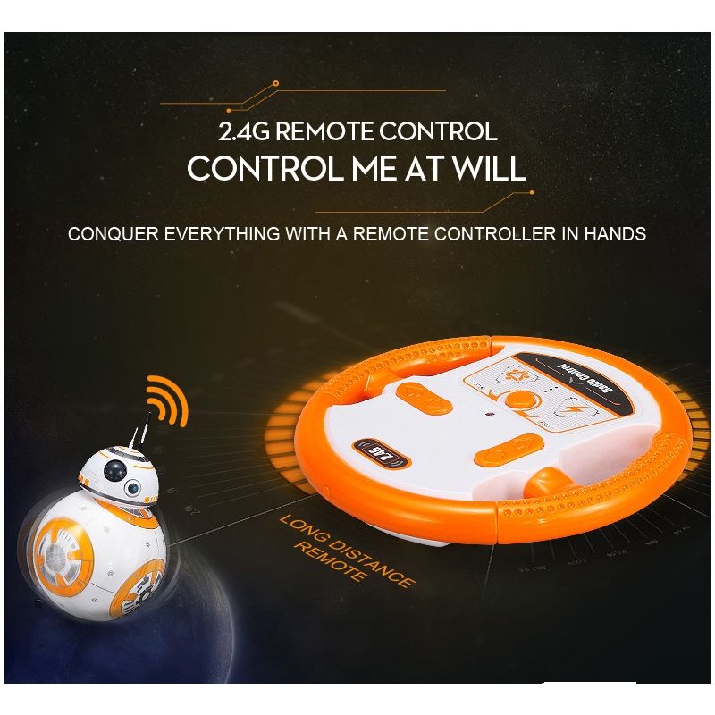 Scopri il giocattolo Star Wars BB-8 telecomandato robot interattivo con tecnologia 2.4G rotazione 360° sospensione magnetica regalo per bambini e collezionisti divertimento assicurato