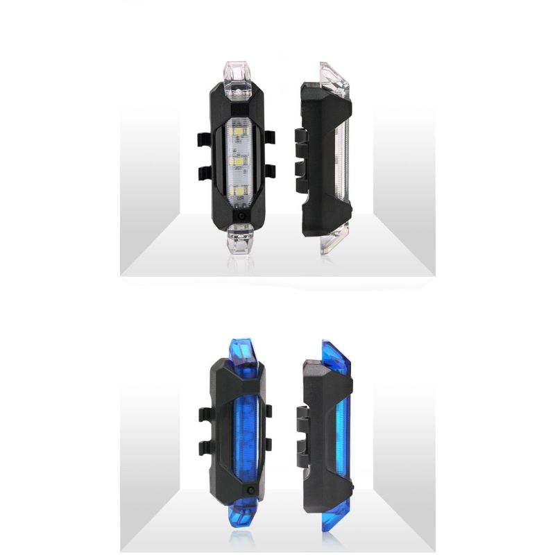 Luce posteriore ricaricabile USB per ciclismo urbano con design compatto impermeabilità IPX4 modalità flash dinamiche facile installazione per sicurezza e visibilità su strada