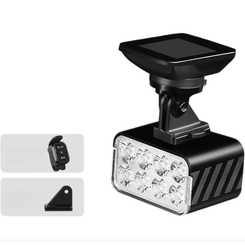 Faro Bici Anteriore 1800 Lumen, Telecomando Wireless, Regolazione Fascio Sollevabile per Sicurezza MTB.