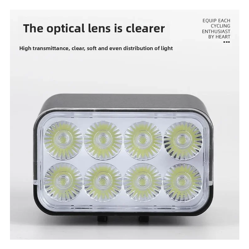 Faro Bici Anteriore 1800 Lumen, Telecomando Wireless, Regolazione Fascio Sollevabile per Sicurezza MTB.