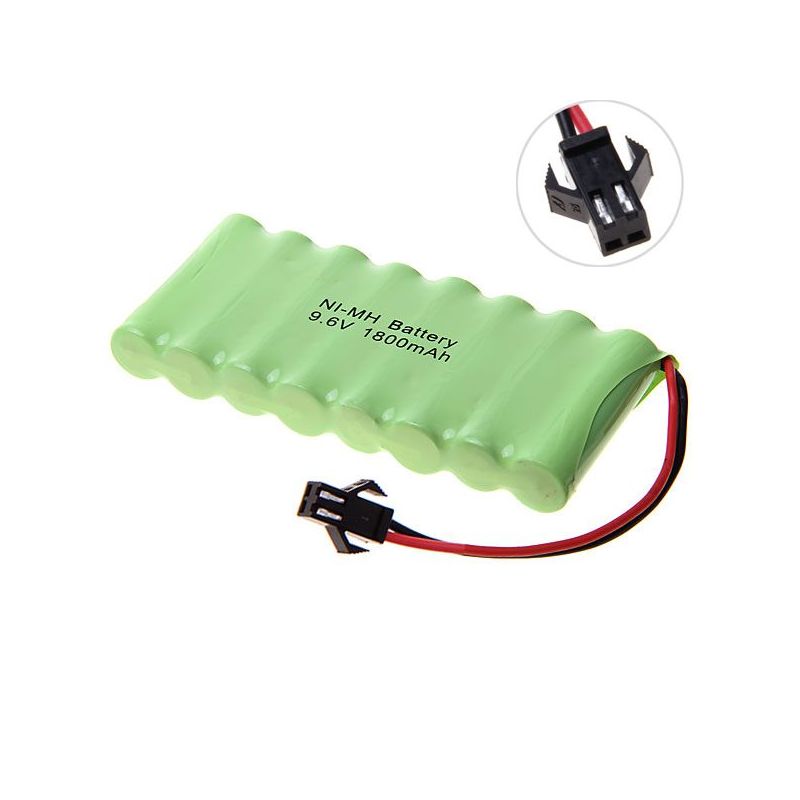 Batteria ricaricabile Ni-MH 9.6V AA 1800mAh con spina SM per veicoli telecomandati alta capacità ed energia sostenibile soluzioni ecologiche per hobbisti e gadget domestici