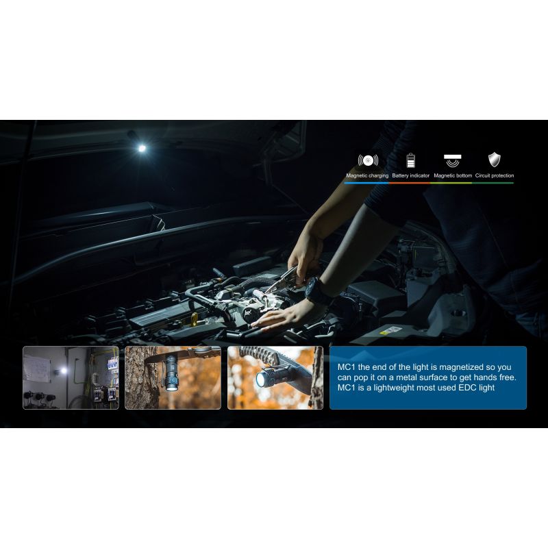 TrustFire MC1 Baton XP-L HI torcia LED 1000 lumen ultraleggera mini EDC con ricarica magnetica ideale per uso quotidiano e outdoor shopping ads portatile e compatta