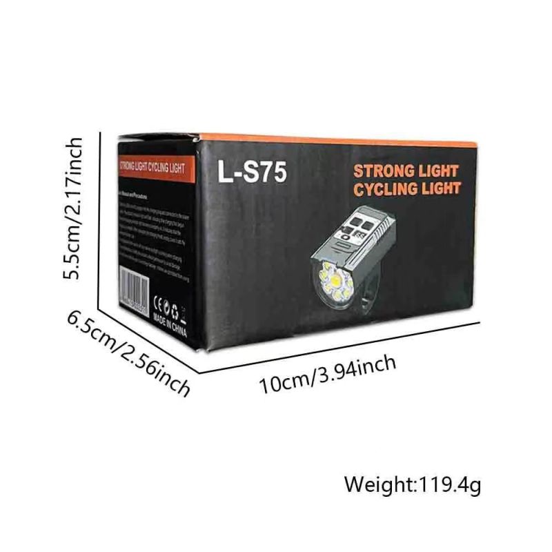 Faro Bicicletta 9 LED, Luce Anteriore Potente Ricaricabile Type-C Impermeabile per Sicurezza Ciclismo Notturno