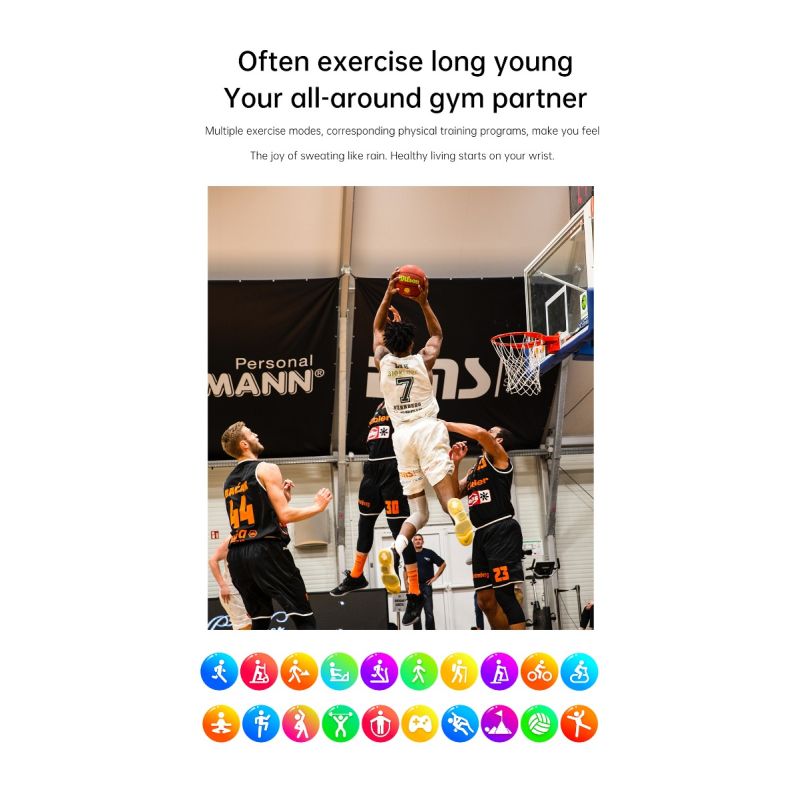 ET540 Smartwatch Fitness Tracker: Glicemia, ECG, Temperatura, Pressione, Ossigeno, Chiamata Bluetooth, Frequenza Cardiaca