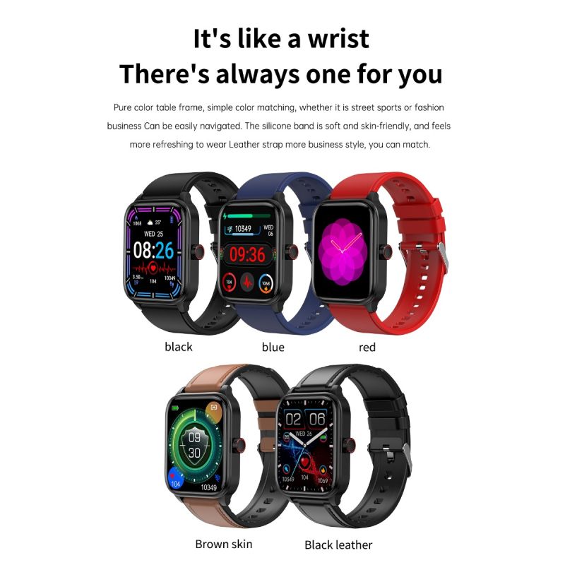 ET540 Smartwatch Fitness Tracker: Glicemia, ECG, Temperatura, Pressione, Ossigeno, Chiamata Bluetooth, Frequenza Cardiaca