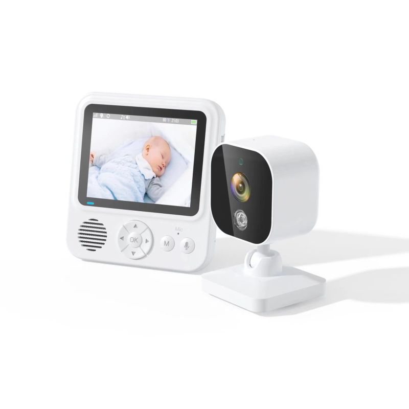 Monitor Video Baby AMB900 2,8 pollici 720P Connessione Wireless Display LCD Visione Notturna Zoom 4X Citofono Bidirezionale Sicurezza Bambini Sorveglianza Genitorialità Moderna