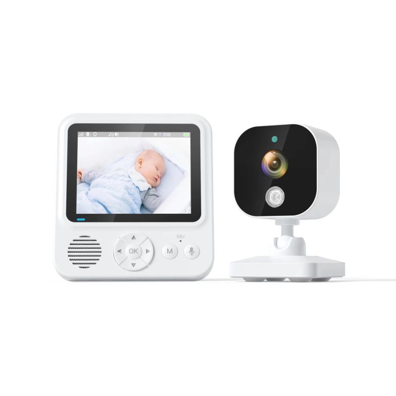 Monitor Video Baby AMB900 2,8 pollici 720P Connessione Wireless Display LCD Visione Notturna Zoom 4X Citofono Bidirezionale Sicurezza Bambini Sorveglianza Genitorialità Moderna