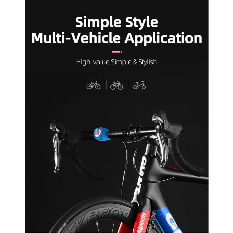 Campanello Elettrico Bicicletta ROCKBROS 110 dB Antipioggia con Modalità Suono Uniche Colori Vibranti Design Durevole ideale per MTB e Ciclismo Urbano Accessorio Essenziale Sicurezza