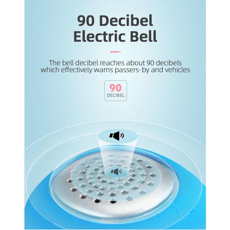 Campanello Elettrico Bicicletta ROCKBROS 110 dB Antipioggia con Modalità Suono Uniche Colori Vibranti Design Durevole ideale per MTB e Ciclismo Urbano Accessorio Essenziale Sicurezza