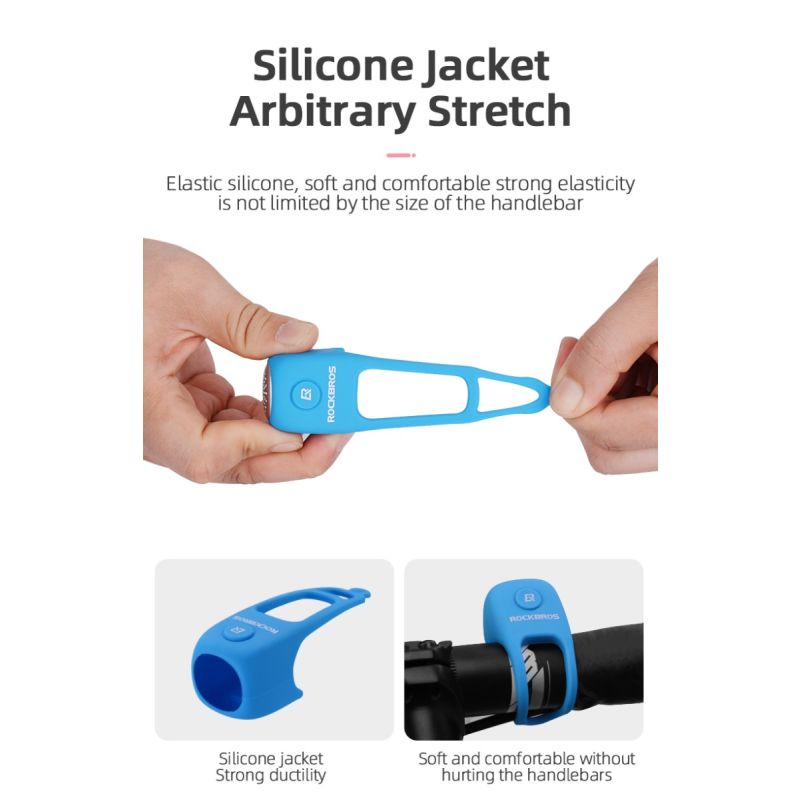 Campanello Elettrico Bicicletta ROCKBROS 110 dB Antipioggia con Modalità Suono Uniche Colori Vibranti Design Durevole ideale per MTB e Ciclismo Urbano Accessorio Essenziale Sicurezza