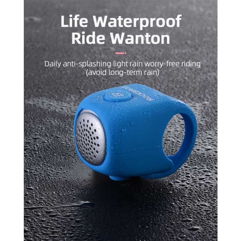 Campanello Elettrico Bicicletta ROCKBROS 110 dB Antipioggia con Modalità Suono Uniche Colori Vibranti Design Durevole ideale per MTB e Ciclismo Urbano Accessorio Essenziale Sicurezza