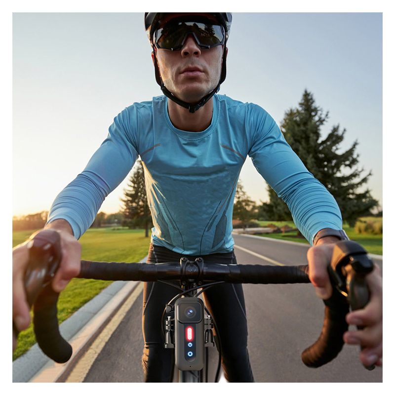Videocamera Portatile Multifunzione Registratore per Bicicletta 1080P per Vlog Ciclismo con Fanale Posteriore Gadget Outdoor Innovativo per Avventure in Bicicletta e Sicurezza Stradale