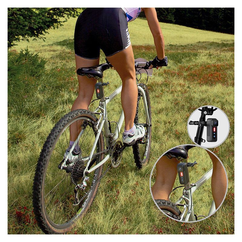 Videocamera Portatile Multifunzione Registratore per Bicicletta 1080P per Vlog Ciclismo con Fanale Posteriore Gadget Outdoor Innovativo per Avventure in Bicicletta e Sicurezza Stradale