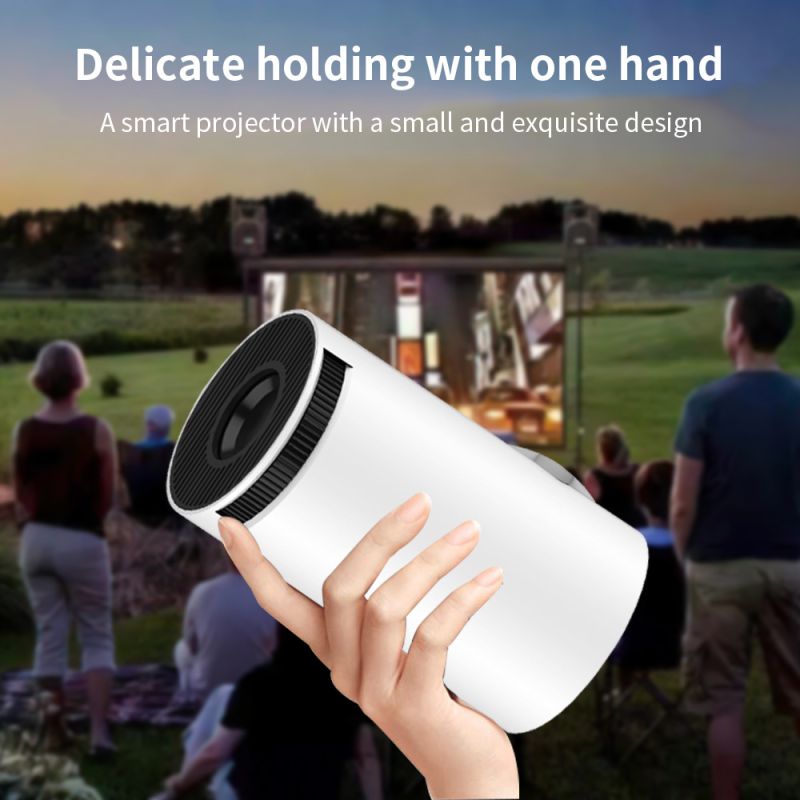 Proiettore HY300 Mini Proiettore Android 11 con WiFi 6 1280x720P Full HD Proiettore Portatile Intelligente per Home Theater Proiezioni LED Versatili e Adattabili per Serate al Cinema