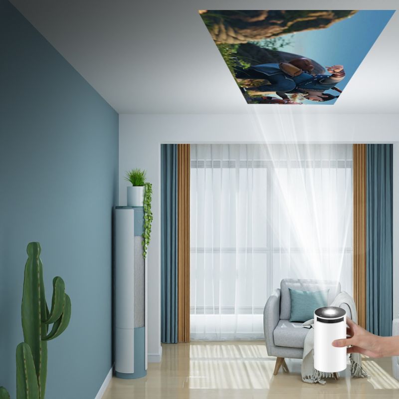 Proiettore HY300 Mini Proiettore Android 11 con WiFi 6 1280x720P Full HD Proiettore Portatile Intelligente per Home Theater Proiezioni LED Versatili e Adattabili per Serate al Cinema