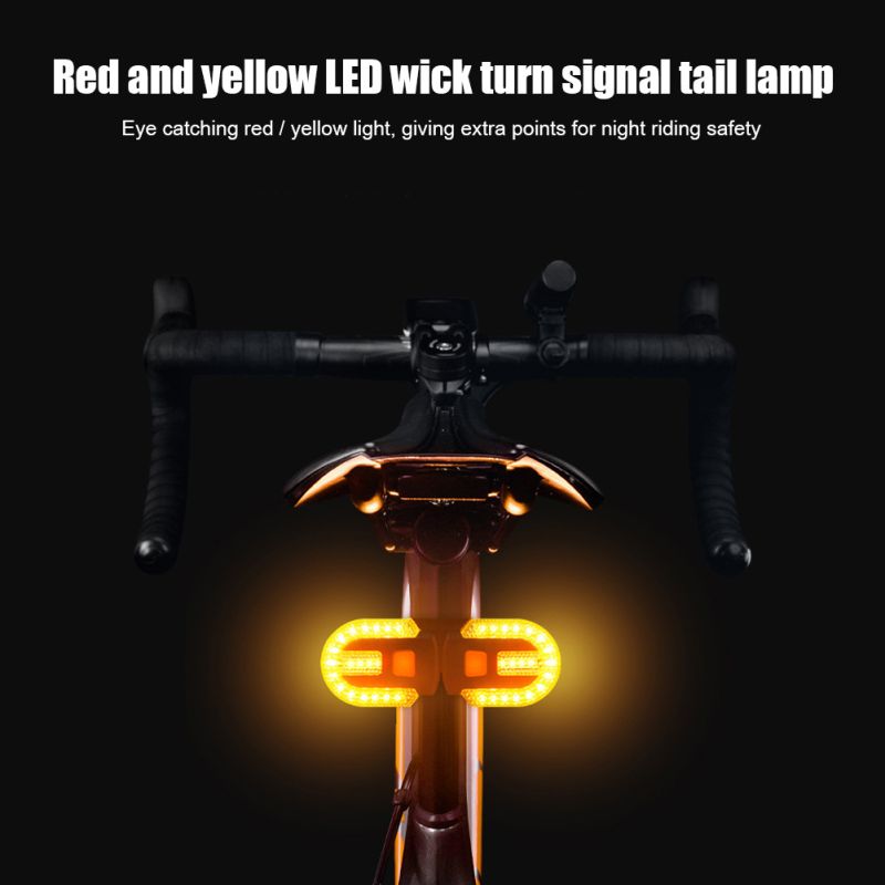 Indicatore di direzione bici Luce posteriore LED ad alta efficienza Ricaricabile USB Design wireless Alta visibilità Sicurezza ciclisti Accessori bici Installazione facile