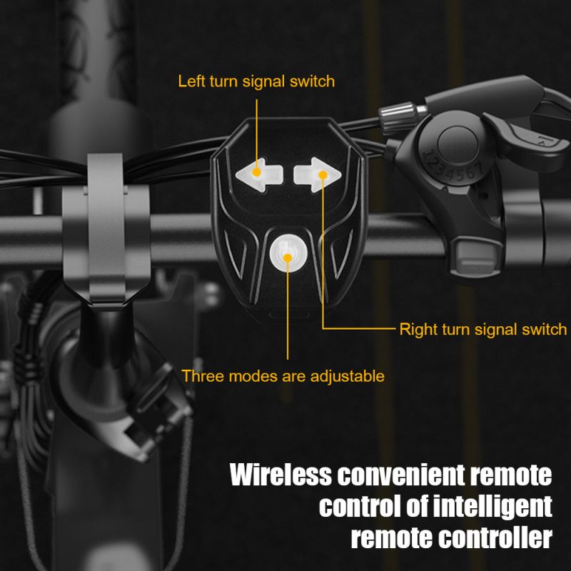 Indicatore di direzione bici Luce posteriore LED ad alta efficienza Ricaricabile USB Design wireless Alta visibilità Sicurezza ciclisti Accessori bici Installazione facile