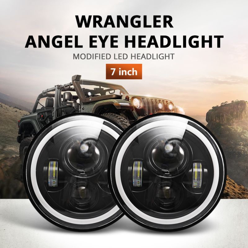 Fari LED CO LIGHT da 7 pollici per Jeep Wrangler e Lada Niva 4x4 Halo multifunzione DRL design resistente illuminazione fuoristrada accessori automobilistici di lunga durata