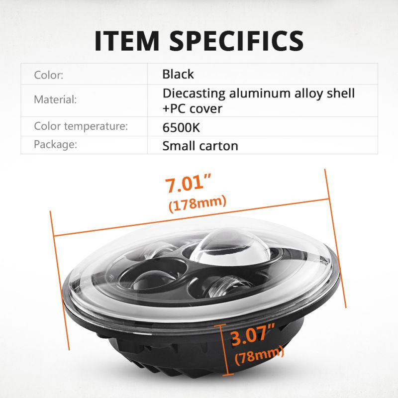 Fari LED CO LIGHT da 7 pollici per Jeep Wrangler e Lada Niva 4x4 Halo multifunzione DRL design resistente illuminazione fuoristrada accessori automobilistici di lunga durata