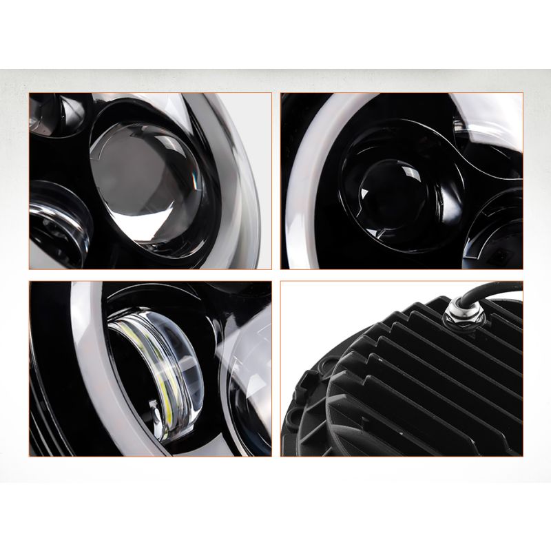 Fari LED CO LIGHT da 7 pollici per Jeep Wrangler e Lada Niva 4x4 Halo multifunzione DRL design resistente illuminazione fuoristrada accessori automobilistici di lunga durata