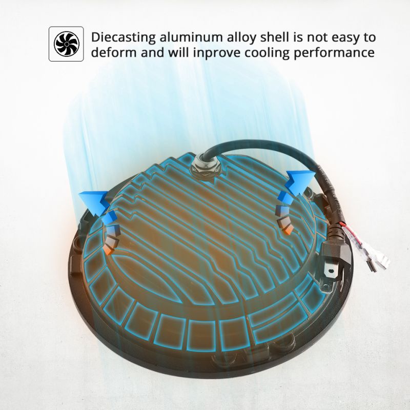 Fari LED CO LIGHT da 7 pollici per Jeep Wrangler e Lada Niva 4x4 Halo multifunzione DRL design resistente illuminazione fuoristrada accessori automobilistici di lunga durata