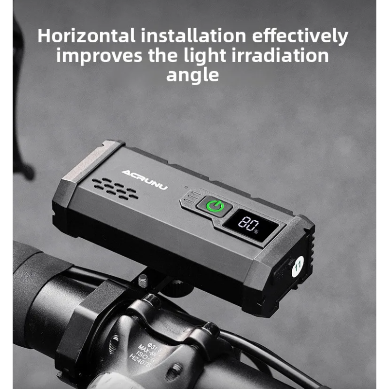 ACRUNU Luce Bici LED Ricaricabile USB - Faro Potente 4000 Lumen, 4 Modalità per Ciclismo Notturno Sicuro