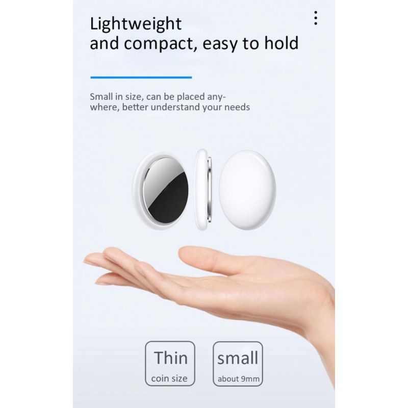 Mini GPS Tracker Bluetooth 4.0 Smart Locator Anti Smarrimento Design Compatto e Leggero Localizzazione in Tempo Reale Sicurezza Personale App iSearching Connettività Bluetooth