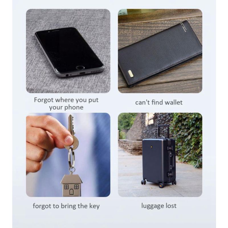 Mini GPS Tracker Bluetooth 4.0 Smart Locator Anti Smarrimento Design Compatto e Leggero Localizzazione in Tempo Reale Sicurezza Personale App iSearching Connettività Bluetooth