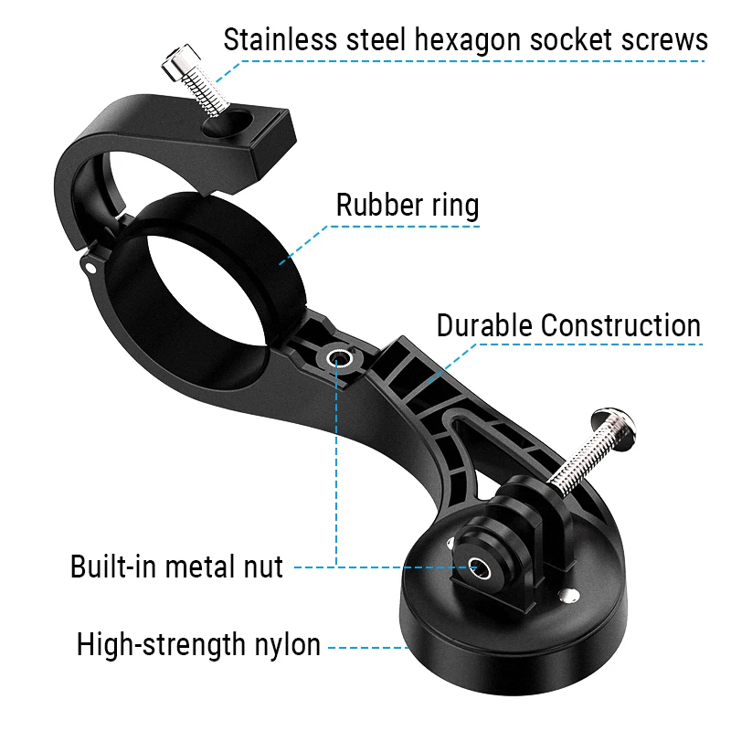 TOWILD AS90 Staffa Manubrio Bici in Fibra di Carbonio per Garmin, Fari e Computer. Leggero, Durevole