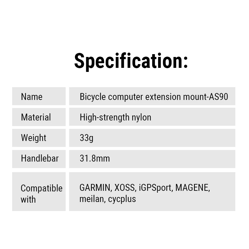 TOWILD AS90 Staffa Manubrio Bici in Fibra di Carbonio per Garmin, Fari e Computer. Leggero, Durevole