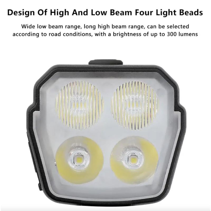 Faro Bici MTB 2-in-1 con Clacson 120dB e Luce Lontana/Vicino - Accessori Ciclismo Essenziali 2/4 Lampade